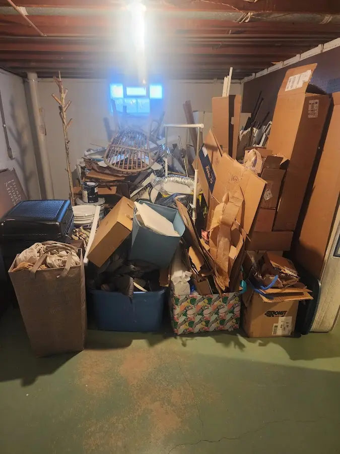 Roll-off dumpster container at job site for Yard Waste Dumpster Rental in Boston